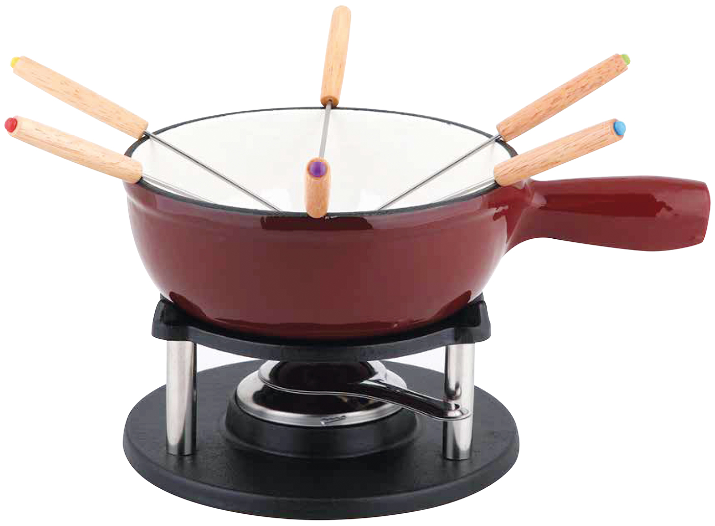 ALPEN Fondueset rot